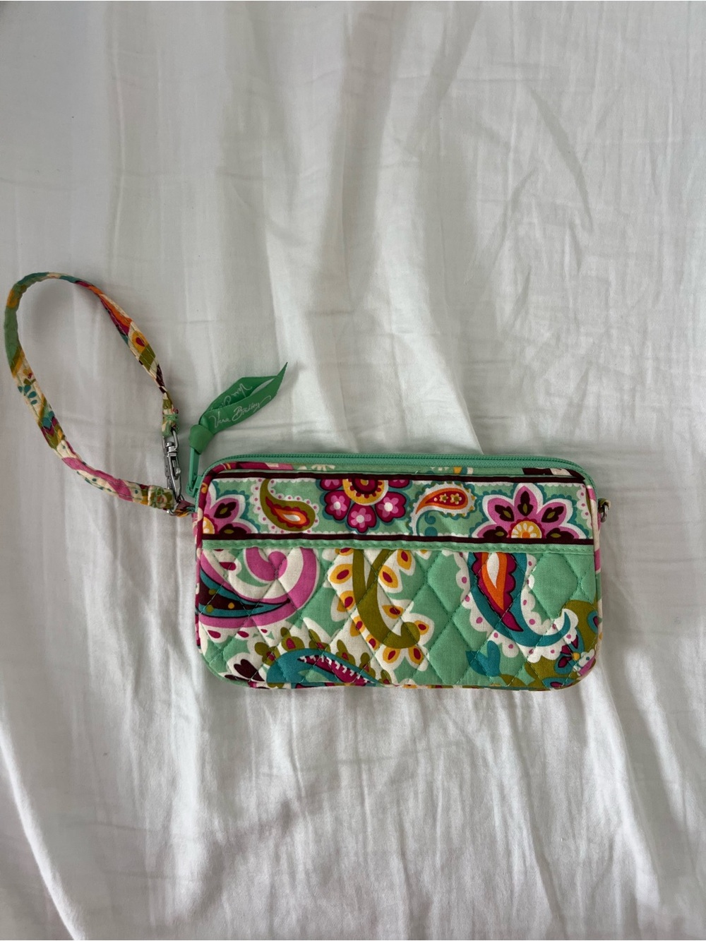 Vera Bradley Quilted Paisley Wristlet Wallet